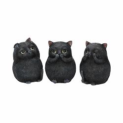 NEMESIS NOW THREE WISE FAT CATS 8.5CM - 801269122867