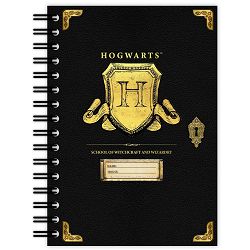 BLUE SKY HARRY POTTER A5 WIRO NOTEBOOK - HOGWARTS SHIELD - 5060718149618