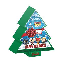 FUNKO POCKET POP: DC HOLIDAY - TREE HOLIDAY BOX 4-PACK - 889698655422