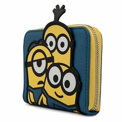 LOUNGEFLY MINION TRIPLE MINION BELLO ZIP AROUND WALLET - 671803375840