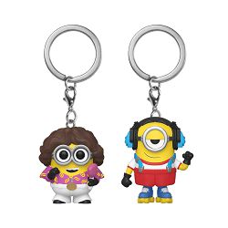 FUNKO POP KEYCHAIN: MINIONS - 70'S BOB & ROLLER SKATING STUART 2-PACK - 889698494939