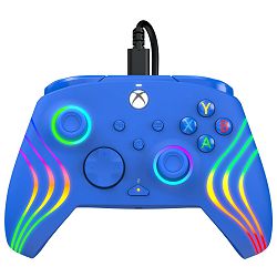 PDP XBOX WIRED CONTROLLER AFTERGLOW WAVE BLUE - 708056071783