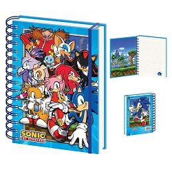 PYRAMID SONIC THE HEDGEHOG (GREEN HILL ZONE GANG) A5 WIRO NOTEBOOK - 5056480391812