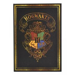 BLUE SKY HARRY POTTER A5 CASEBOUND NOTEBOOK - BLACK - COLOURFUL CREST - 5056563712220