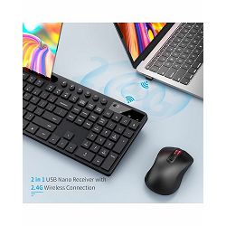 MARVO OFFICE KC411W EN BK WIRELESS COMBO - SLO/HR LAYOUT BLACK - 6932391932001