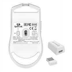 MOUSE - REDRAGON K1NG PRO M916W-PRO-1K WIRELESS WHITE - 6950376721969
