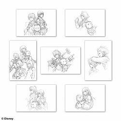 KINGDOM HEARTS POSTCARD SET C ILLUSTRATED BY TETSUYA NOMURA - 4988601365352