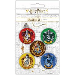 PYRAMID HARRY POTTER COLOURFUL CREST ERASER SET 5 PACK - 5051265731050
