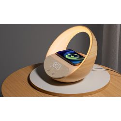 MOYE AURORA GLOW LAMP WITH CLOCK WIRELESS SPEAKER AND CHARGER - 8605042622276