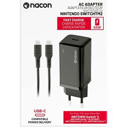 NACON SWITCH 2 AC CHARGER 65W USB-C - 3665962028201