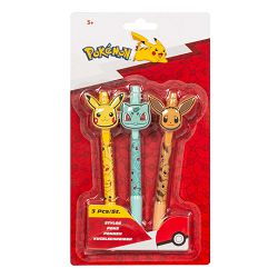 POKEMON - SET OF 3 BADGES PENS - 3701638728454