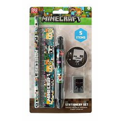 PYRAMID MINECRAFT CHIBI SKELETON ESSENTIAL 5PC STATIONERY SET - 5063457047337