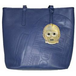 LOUNGEFLY STAR WARS R2D2 C3PO TOTE BAG - 671803259935