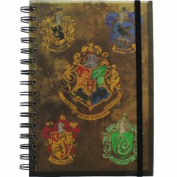 HARRY POTTER HOGWARST CREST & FOUR HOUSES A5 BELEŽNICA PYRAMID - 5051265720832