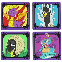 MERCHANDISE OFFICIAL SPYRO THE DRAGON SILICONE COASTERS (4PACK) NUMSKULL - 5056280402169