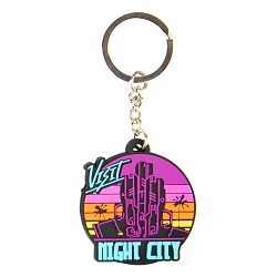 JINX CYBERPUNK 2077 VISIT NIGHT CITY PVC KEYCHAIN MULTICOLOR - 889343133855