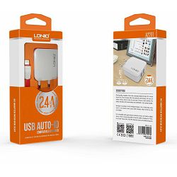 LDNIO FAST CHARGER - EURO PLUG 2.1A 2XUSB (MICRO CABLE) - 6933138622018