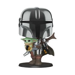 FUNKO POP: STAR WARS - MANDALORIAN - 10" MANDALORIAN W/ CHILD - 889698499316