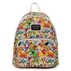 LOUNGEFLY NICKELODEON NICK REWIND GANG AOP MINI BACKPACK - 671803346512