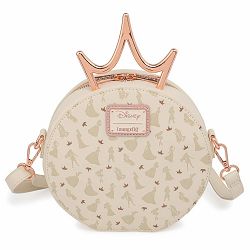 LOUNGEFLY DISNEY ULTIMATE PRINCESS METAL CROWN CROSS BODY BAG - 671803378261