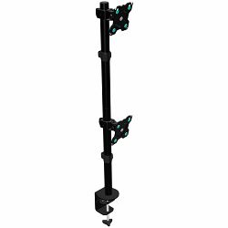 ONKRON Desk Mount for Two Monitors 13 - 34" up to 8 kg, Tilt-Swivel, with Rotation, Black