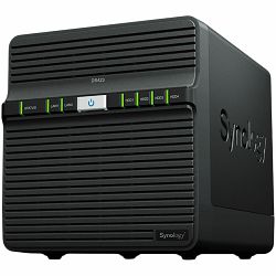 Synology DiskStation DS423, Tower, 4-Bays 3.5 SATA HDD/SSD, CPU 4-core 1.7 GHz, 2 GB DDR4 non-ECC, 2 x 1GbE RJ-45, 2 X USB 3.2, 2.21 kg, 2y