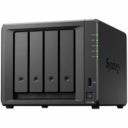 Synology DiskStation DS923+, Tower, 4-Bays 3.5 SATA HDD/SSD, 2 x M.2 2280 NVMe SSD slot, CPU AMD R1600 2-core 2.6 (base) / 3.1 (turbo) GHz, 4 GB DDR4 ECC, 2x RJ-45 1GbE LAN Port; 2x USB 3.2; eSATA p