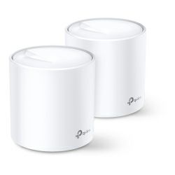 TP-Link AX5400 Deco X60 (2-pack), Dual-Band Mesh Wi-Fi 6, 574Mbps/2402Mbps (2.4GHz/5GHz), 802.11ax/ac/n/a/b/g, 2×G-LAN, Deco App