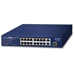 PLANET PoE preklopnik (Switch) 16-port 10/100Mbps + 2-porta 10/100/1000T + 1-port djeljivi 1000X SFP, rackmount kit