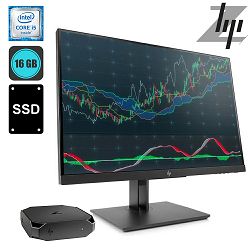 HP Z2 mini G4 Workstation Hexcore i5-8600 + HP Z24n G2