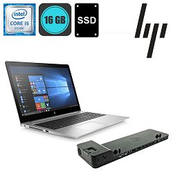HP EliteBook 850 G5 i5-8350U, 16GB, 250GB SSD + Docking station