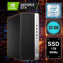 HP 800 G3 CMT i7-6700, 32GB, 1TB SSD, GTX1650