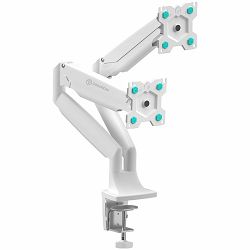 ONKRON Dual Monitor Desk Mount Stand for 13 to 32-Inch LCD LED Monitors up to 9 kg, White