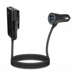 Gembird 4-port front and back seat car charger