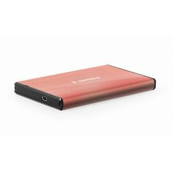 Gembird USB 3.0 2.5'' enclosure, brushed aluminum, pink