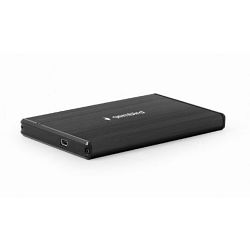 Gembird USB 3.0 2.5'' enclosure, brushed aluminum, black