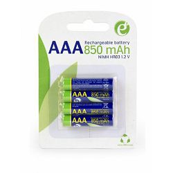 Gembird Rechargeable AAA instant batteries (ready-to-use), 850mAh, 4pcs blister pack