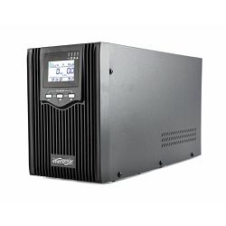 Gembird 2000 VA pure sine wave UPS, LCD display, 2 x Schuko 3 x C13 outputs, USB, black