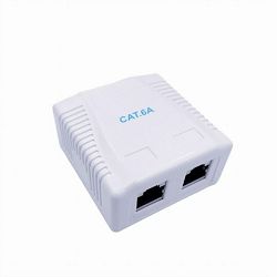Gembird CAT6A FTP 2-port surface mount box