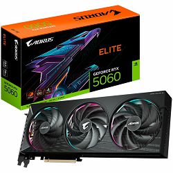 GIGABYTE Video Card NVIDIA AORUS GeForce RTX 5060 ELITE 8G (8GB GDDR7/128bit, PCI-E 5.0, 1x 8Pin Power connector, Recommended PSU 500W, 3xDP, 1x HDMI, Retail)