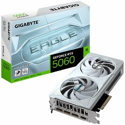 GIGABYTE Video Card NVIDIA GeForce RTX 5060 EAGLE OC ICE 8G, 8GB GDDR7, 128bit, PCI-E 5.0