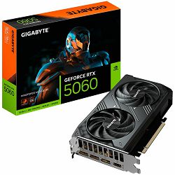 GIGABYTE Video Card NVidia GeForce RTX 5060 WINDFORCE MAX OC 8G, 8GB GDDR7, PCI-E 5.0, 3xDP, 1xHDMI