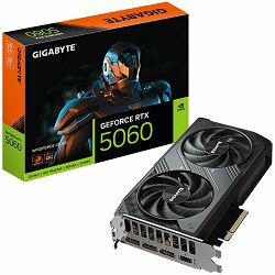 GIGABYTE Video Card NVIDIA GeForce RTX 5060 WINDFORCE OC 8G (8GB GDDR7/128bit, PCI-E 5.0, 1x 8Pin Power connector, Recommended PSU 450W, 3xDP, 1x HDMI, Retail)