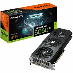GIGABYTE Video Card NVIDIA GeForce RTX 5060 Ti GAMING OC 16G (16GB GDDR7/128bit, PCI-E 5.0, 1x 8Pin Power connector, Recommended PSU 650W, 3xDP, 1xHDMI)