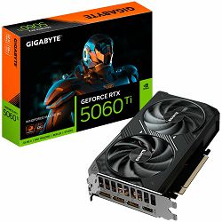 GIGABYTE Video Card NVidia GeForce RTX 5060 Ti WINDFORCE OC MAX, 8GB GDDR7, 128bit