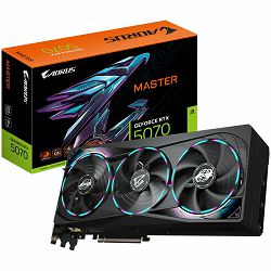 GIGABYTE Video Card NVIDIA AORUS GeForce RTX 5070 MASTER 12G (12GB GDDR7/192bit, PCI-E 5.0, Recommended PSU 750W, 16Pin Power connector, 3x DP, 1x HDMI)