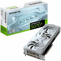 GIGABYTE Video Card NVIDIA GeForce RTX 5070 Ti EAGLE OC ICE SFF 16G (16GB GDDR7/256bit, PCI-E 5.0, Recommended PSU 750W, 3xDP, 1xHDMI) ATX white