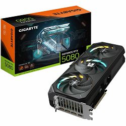 GIGABYTE Video Card NVIDIA GeForce RTX 5080 GAMING OC 16G (16GB GDDR7/256bit, PCI-E 5.0, Recommended PSU 850W, 16Pin Power connector, 3x DP, 1x HDMI) Black/Gray