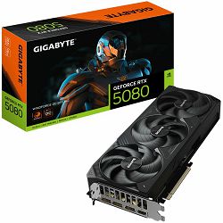 GIGABYTE Video Card NVIDIA GeForce RTX 5080 WINDFORCE OC SFF 16G (16GB DDR7/256bit, PCI-E 5.0, 3xDP2.1a, 1xHDMI 2.1b, Recommended PSU 850W) ATX