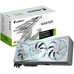 GIGABYTE Video Card NVIDIA AORUS GeForce RTX 5090 MASTER ICE 32G (32GB GDDR7/512bit, PCI-E 5.0, Recommended PSU 1000W, 16Pin Power connector, 3x DP, 1x HDMI) White